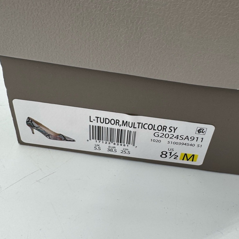 Franco Sarto Tudor Multicolor Snakeskin Pointed-Toe Heels Size 8.5 New - Picture 5 of 6